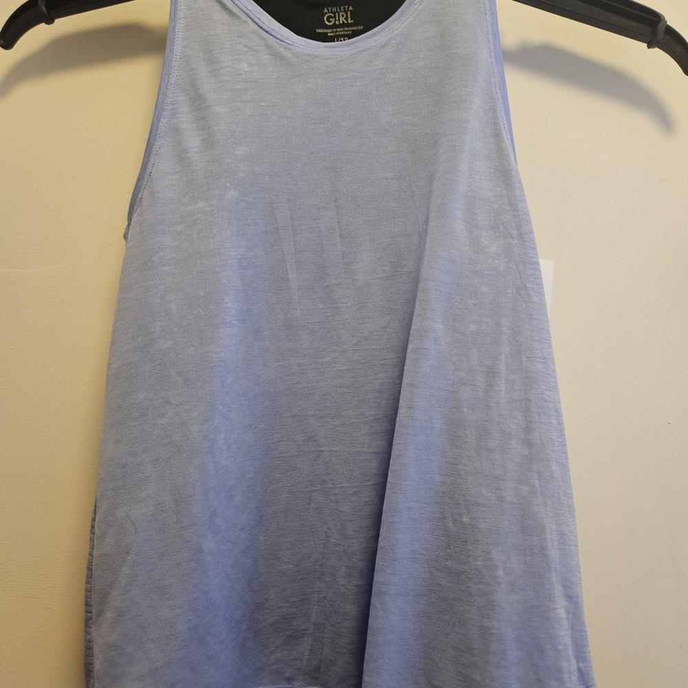Athleta Blue Sleeveless Tank Top Relaxed Fit